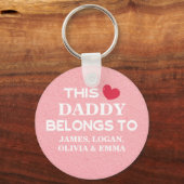こパーソナライズされたのパパは名前をカスタムするだ キーホルダー (正面)