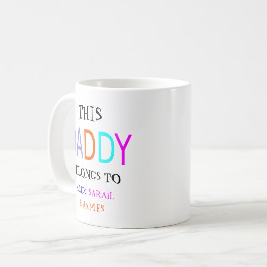 こパーソナライズされたのパパは コーヒーマグカップ (正面左)