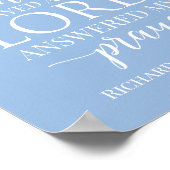 こパーソナライズされたの子に祈は男の赤ちゃん ポスター (角)