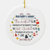 こパーソナライズされたの親愛クリスマスは私がスヌーになる セラミックオーナメント (裏面)