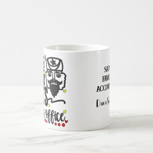 こパーソナライズされたのOfficeクリスマスのメンバー コーヒーマグカップ (中央)