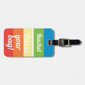 こパーソナライズされたれが君のバッグおもしろいレインボーLBGT ラゲッジタグ (正面横)