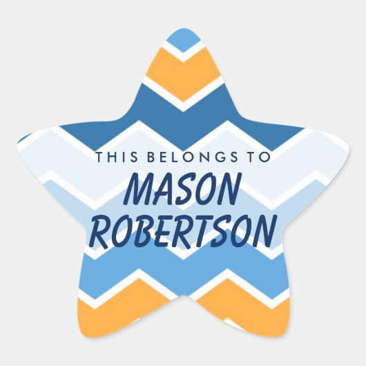 こパーソナライズされたれはステッカーだ 星シール (正面)