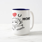 こパーソナライズされたれほど好きだ ツートーンマグカップ (正面右)