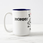 こパーソナライズされたれほど好きだ ツートーンマグカップ (左)