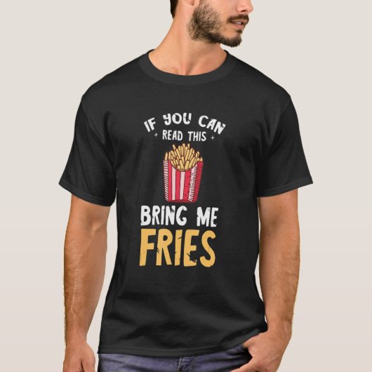 こフランスののもしFastfood Foodで読す Tシャツ (正面)