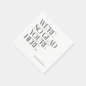 こモダンこで私たちはあなたは嬉し結婚い スタンダードカクテルナプキン (角)