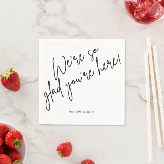 こモダンこミニマルこはあなたは大いに楽し結婚い スタンダードカクテルナプキン (インサイチュ)