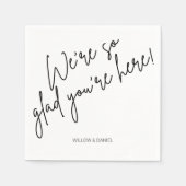 こモダンこミニマルこはあなたは大いに楽し結婚い スタンダードカクテルナプキン (正面)