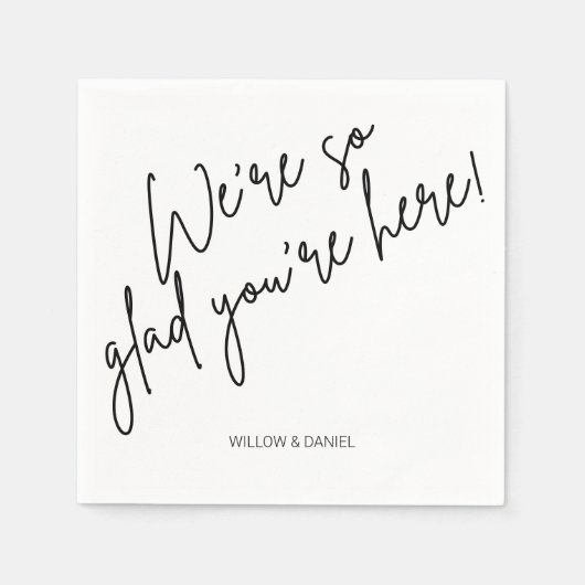 こモダンこミニマルこはあなたは大いに楽し結婚い スタンダードカクテルナプキン (正面)