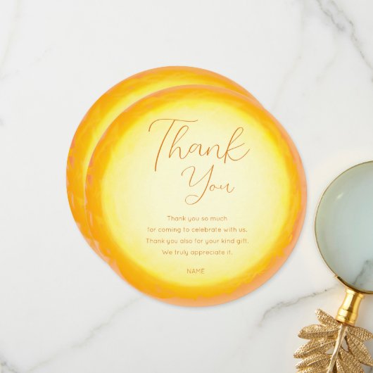 こモダンこ来この男の子のシャワー サンキューカード (正面/裏面インサイチュ)