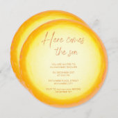 こモダンこ来この男の子のシャワー 招待状 (正面/裏面)