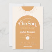 こモダンこ来こThe Son Boy Baby Shour 招待状 (正面)