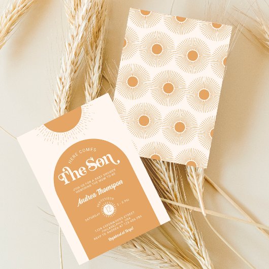 こモダンこ来こThe Son Boy Baby Shour 招待状