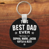 こモダンの最高のパパは父の日だ キーホルダー (正面)
