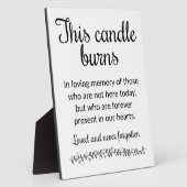 こモダンの蝋燭は結婚焼ける フォトプラーク (側面)