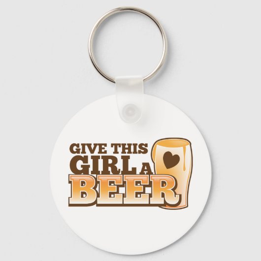 こ与えの女の子はビールND キーホルダー (正面)