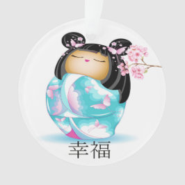 こ大切日本のけし人形 オーナメント