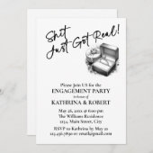 こ得こ実在!エレガント婚約パーティ 招待状 (正面/裏面)