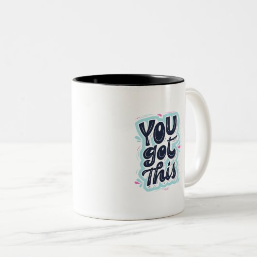 こ得のコやる気を起こさせるーヒー前向きグ ツートーンマグカップ (正面右)