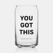 こ得のモダンシンプル名パーソナライズされた ガラス缶 (正面)