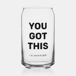 こ得のモダンシンプル名パーソナライズされた ガラス缶