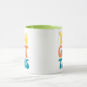 「こ得れ」コーヒーマグ（緑） マグカップ (中央)