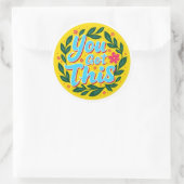 こ得れ！ラウンドやる気を起こさせるステッカー ラウンドシール (バッグ)