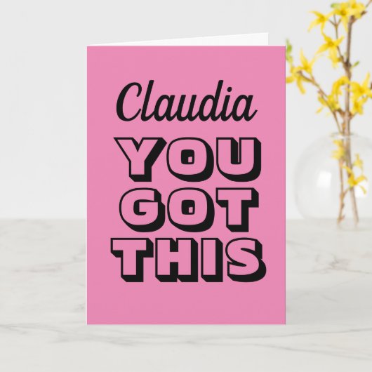 こ得れ!勇気付けられるあいさつパーソナライズされた カード (黄色い花)