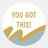 こ得れ！勇気付けられる引用文 感動的 ラウンドシール (正面)