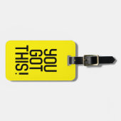 こ得れ!明るい黄色の旅行荷物タグ ラゲッジタグ (正面横)