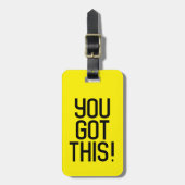 こ得れ!明るい黄色の旅行荷物タグ ラゲッジタグ (正面縦)