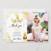 こ感謝していここbee day写真感謝していは 招待状 (正面)