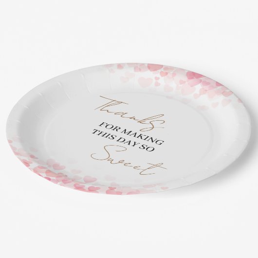 こ感謝していの日をとても甘いミニマル主義者にするために ペーパープレート (アングル)