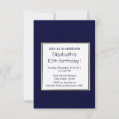 こ日本のけし人形バンブーガール子供の誕生日 招待状 (裏面)