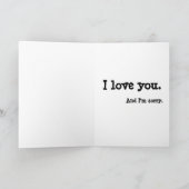 こ最低の。私はあなたを愛している。ごめんね。 カード (内部)