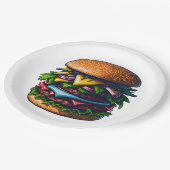 こ最高のこのバーガー ペーパープレート (アングル)