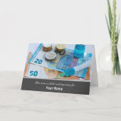 こ来ここに少し現金を! カード (正面)