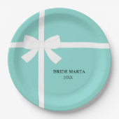 こ来ここのバパーソナライズされたイラパーティー ペーパープレート (正面)