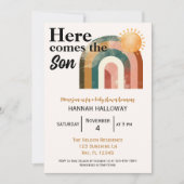 こ来ここはっきりしたの息子レインボー 招待状 (正面)