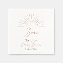 こ来ここボホのモダン赤ちゃん スタンダードカクテルナプキン