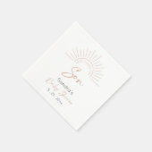 こ来ここボホのモダン赤ちゃん スタンダードカクテルナプキン (角)