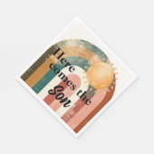 こ来ここ男らしの息子レインボー スタンダードランチョンナプキン (角)