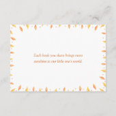 こ来こで息子のベビー エンクロージャーカード (裏面)