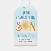 こ来こで息子の男の子のシャワー ギフトタグ (正面)