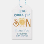 こ来こで息子の男の子のシャワー ギフトタグ (正面)