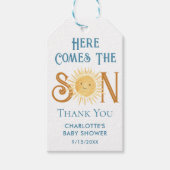 こ来こで息子の男の子のシャワー ギフトタグ (正面)