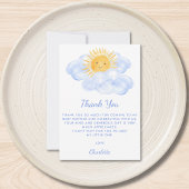 こ来こで息子の男の子のシャワー サンキューカード