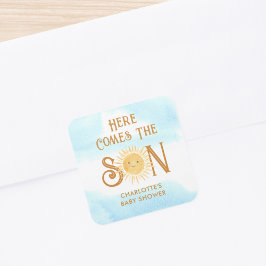 こ来こで息子の男の子のシャワー スクエアシール
