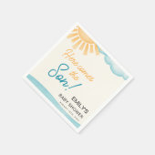 こ来こで息子の男の子のシャワー スタンダードカクテルナプキン (角)